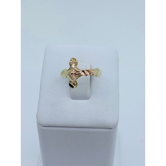 ❤️ 10k gold ring cross women’s size 6 ❤️ Anillo...